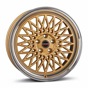 BORBET B Gold Rim Polished - 7/17 4/100 ET38 B64