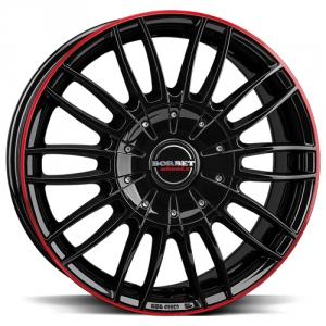 BORBET CW3 Black Glossy Red Ring 7.5x18 5/118 ET53 B71.1