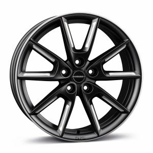 BORBET LX18 Black Matt Silver Spoke Rim