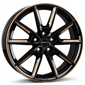 BORBET LX19 Black Glossy Gold Spoke Rim