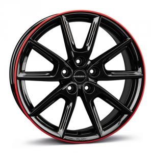BORBET LX19 Black Glossy Rim Red 8x19 5/112 ET44 B66.5