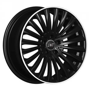 Infiny Individual Vector Shiny Black Machined Lip - 8/19 5/112 ET45 B66