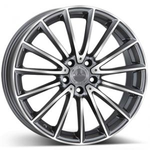 MAK Komet Gun Metal Machined Face - 7.5/17 5/112 ET36 B66.6