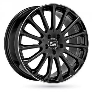 MSW30 Shiny Black Machined Lip - 8/18 5/112 ET43 B66