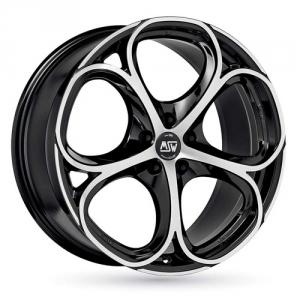 MSW MSW82 Shiny Black Machined Face 8x19 5/110 ET33 B65