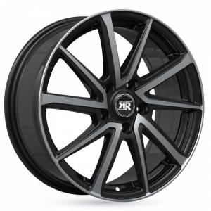 Racer Road Bright Black Machined Face - 7/17 5/100 ET38 B57.1