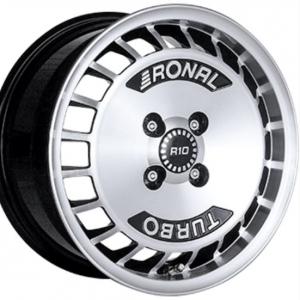 RONAL R10 Turbo Gloss Black Polished - 7/15 4/100 ET37 B68
