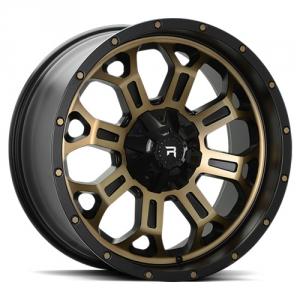 R-Series R12 Polished Bronze & Black 9.5x20 6/139.7 ET15 B106.1